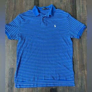 Polo by Ralph Lauren Blue and White Striped Polo Shirt